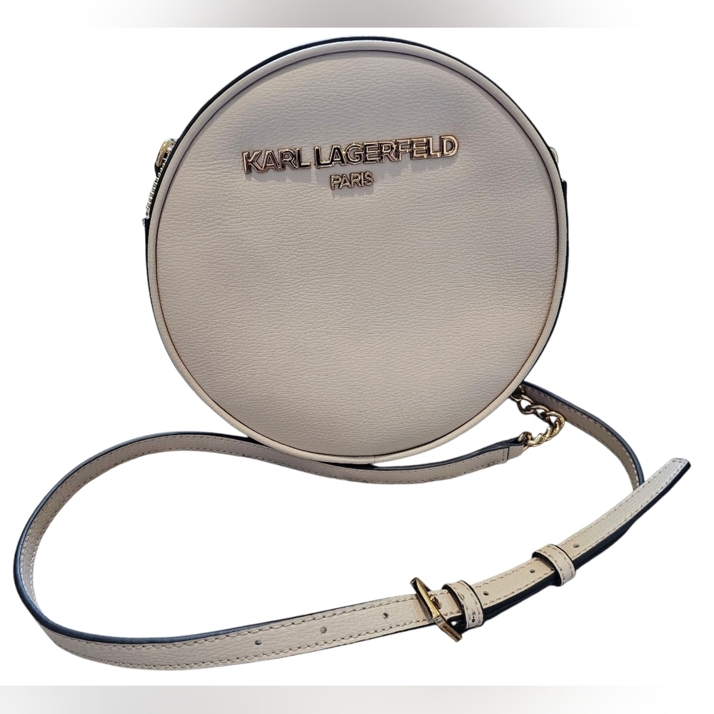 Karl Lagerfeld Paris Maybelle Round Crossbody Bag In Color Shell, New With Tags - Picture 6 of 10